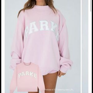Parke Pink birthday sprinkle mockneck